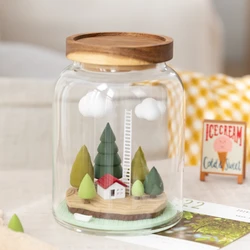 Micro Landscape Glass Bottles Creativity Small House Grove Cloud Ornament Home Decor Christmas Birthday Gift for Girl