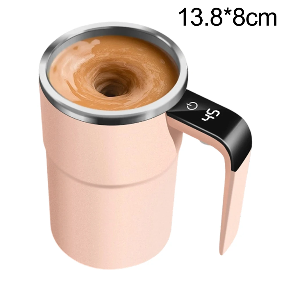 Magnetic Mixing Cup Self Stirring Mug Portable For Travel Use Magnetic Stirring Mechanism White For Commute Use