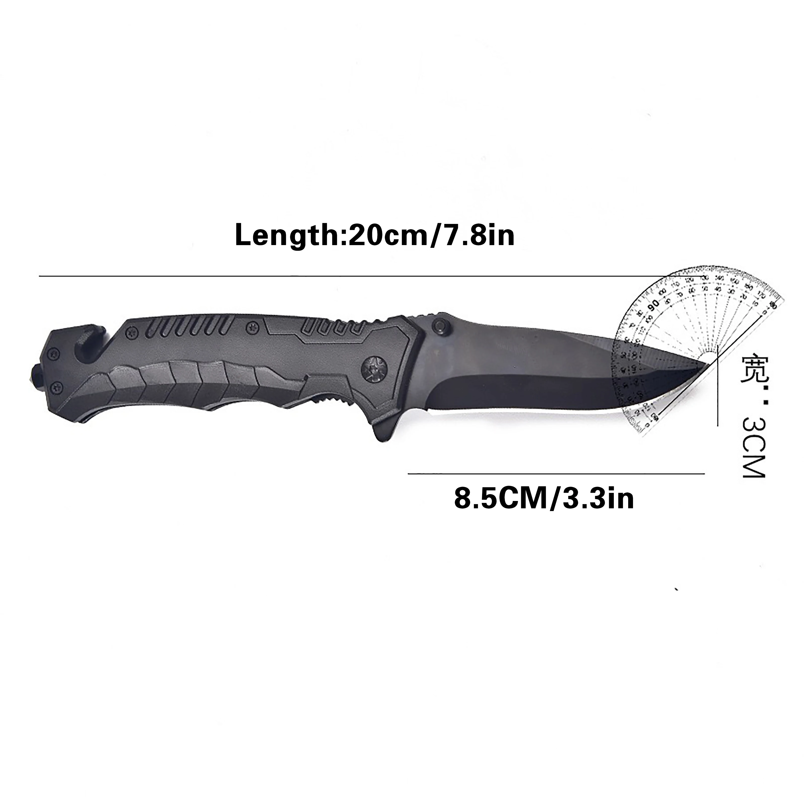 Multi functional outdoor camping knife, portable folding knife, sharp self-defense tactical knife, suitable for outdoor camping