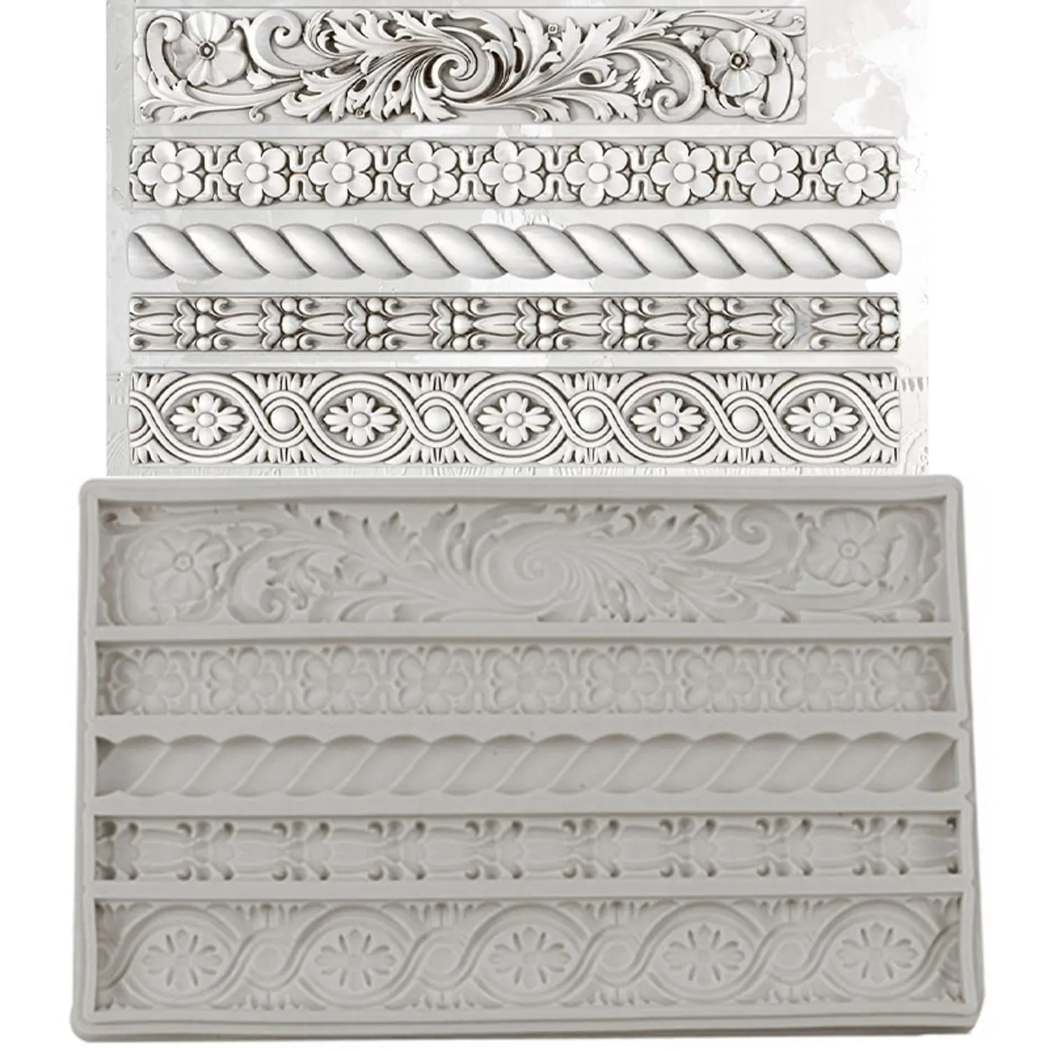 Border Silicone Mould Fondant Cake Decorating Silicone Mold Clay,Sugarcraft Cupcake Top Chocolate Baking Tool