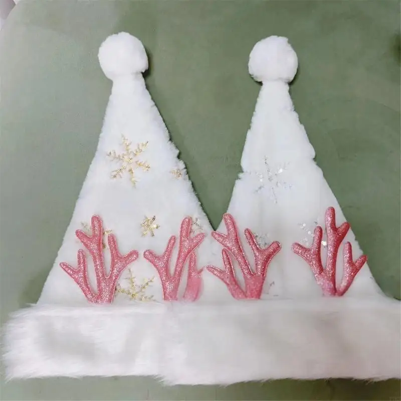 Mũ trang phục ông già Noel sang trọng có sừng hươu 77HE cho bé gái