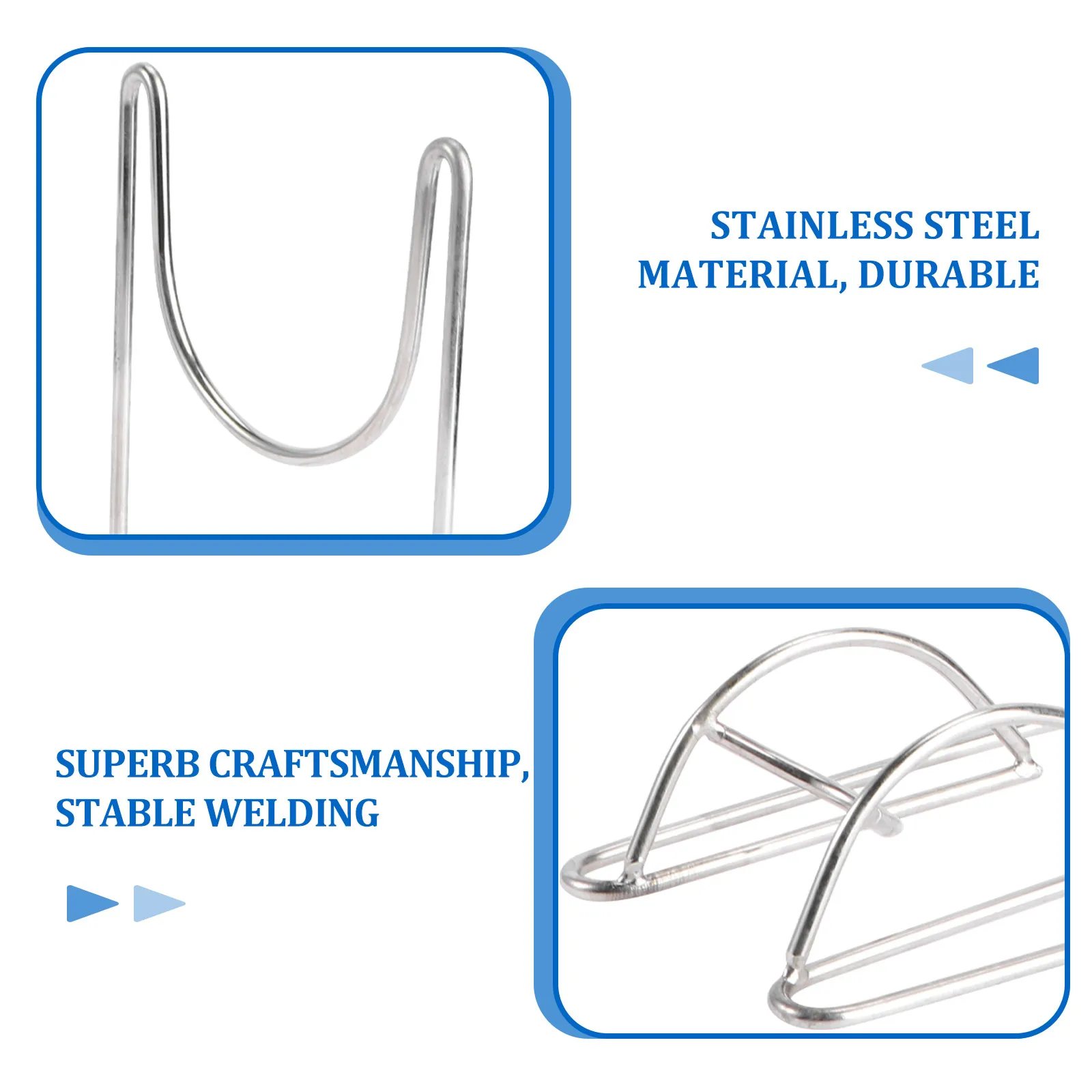 

1Pair Stainless Boot Rack Silver Stylish Boot Display Stand Shoe Holder Shoe Storage Rack Organizer Booties Holders