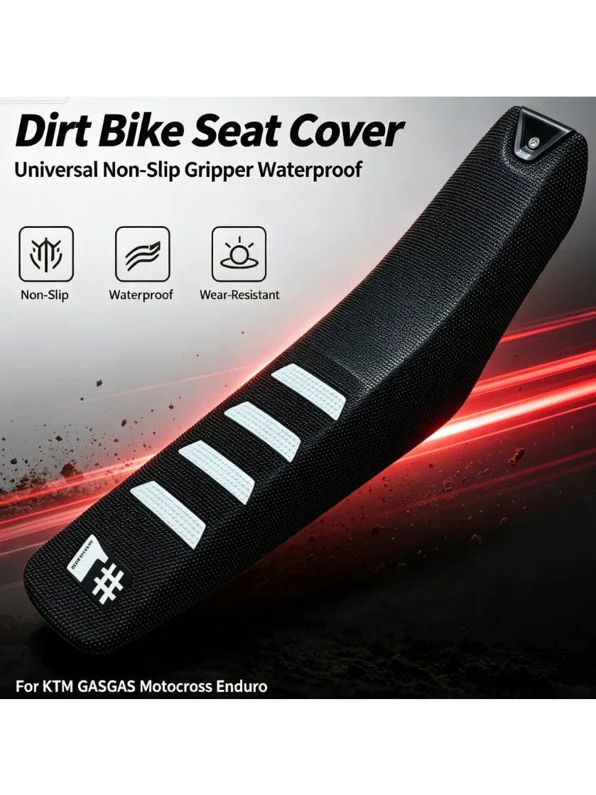 AliExpress NONE Particles Anti‑Slip Silicone Gripper Seat Cover Waterproof Universal For KTM Husqvarna GasGas Talaria Dirt Bike Motocross Enduro