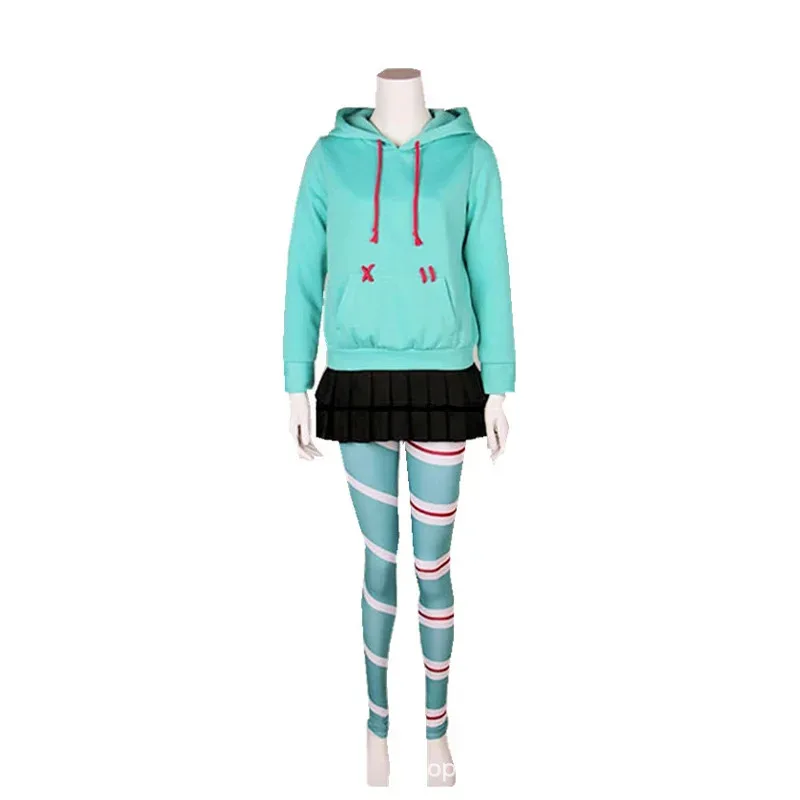 A 002 Bear House Wreck-It Ralph Vanellope von Schweetz Cosplay Outfits Halloween Carnival Costumes New 2025 I8I9