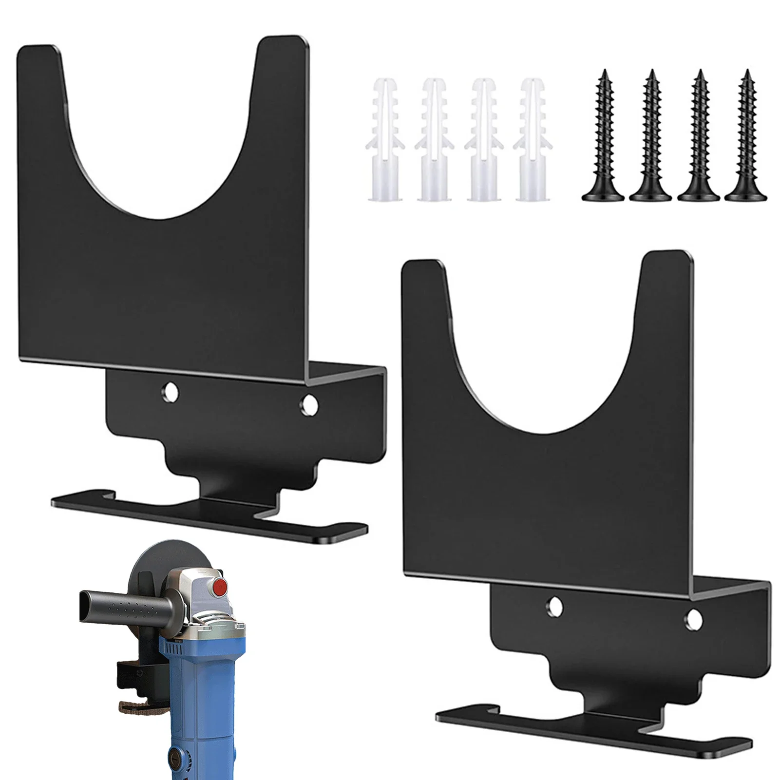 1/2Pcs Winkel Grinder Halter Mehrzweck Wand-montiert Aufhänger Winkel Grinder Rahmen Werkzeug Winkel Grinder Stehen für geschäfte Werkbank – Detail 1