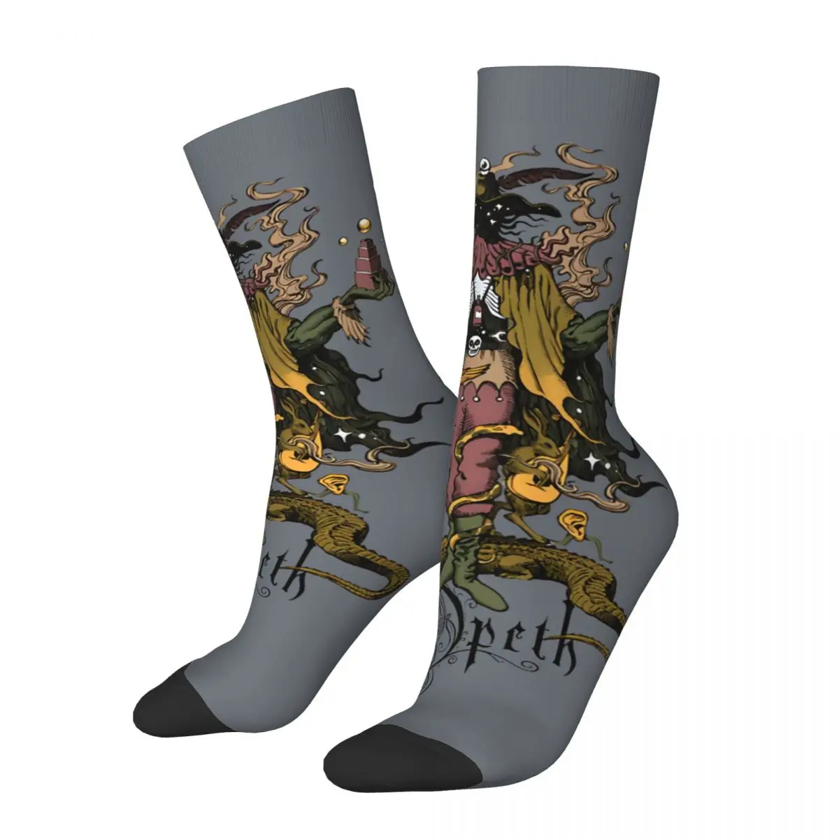 

Opeth Men's Socks Vintage Harajuku Progressive Death Metal BandStreet Style Novelty Pattern Crew Sock