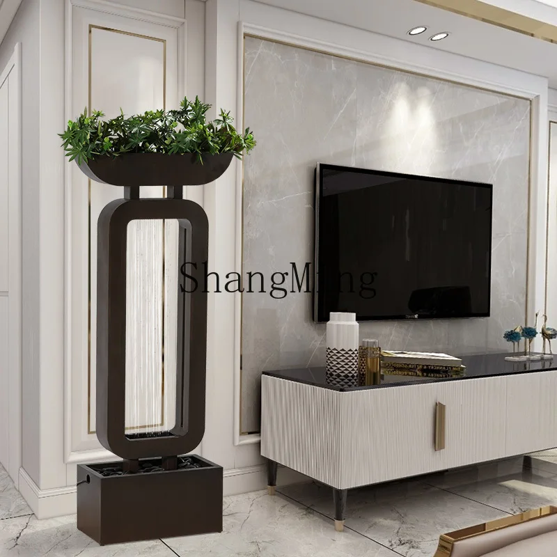 

HJ living room creative flowing water ornament rain curtain indoor water system landscape floor fountain