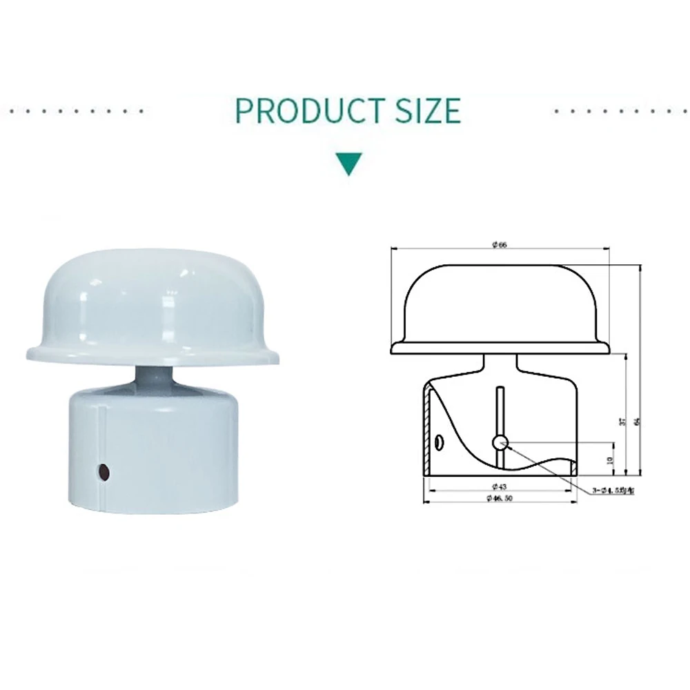 مستشعر اتجاه سرعة الرياح بالموجات فوق الصوتية الصغيرة 0-60 متر/الثانية محطة الطقس 360 درجة أداة الأرصاد الجوية تيار مستمر 5-12 فولت الارسال