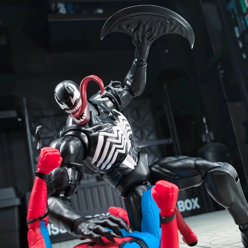 Marvel 1/12 Venom Kunststoff-Montagemodellbausatz, Action-Gelenkfiguren, Anime-Spielzeug, kommt mit Zubehör, Heimdekoration, Jungengeschenk