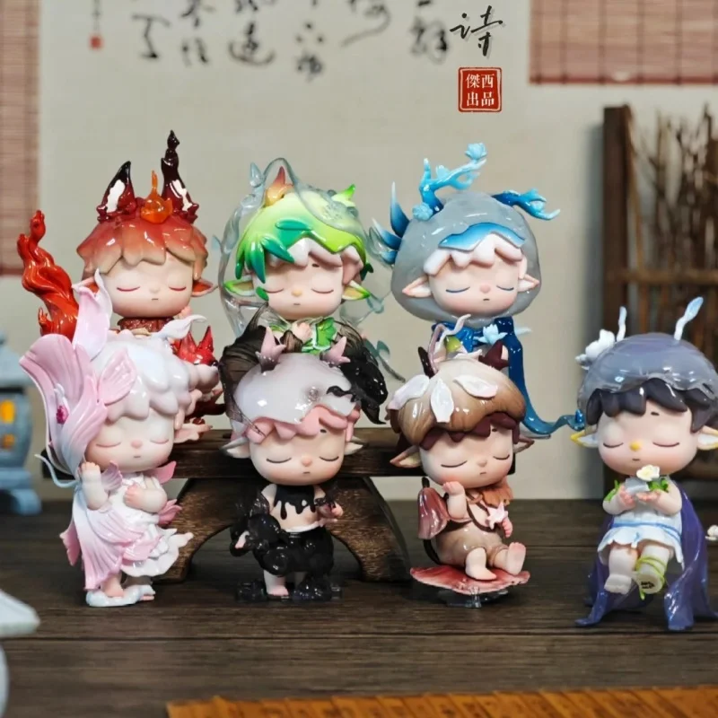 

Подлинная натуральная поэзия Mimi, слепая коробка, модная загадочная коробка в китайском стиле, орнамент ручной работы, милая кукла, игрушка, подарок на день рождения