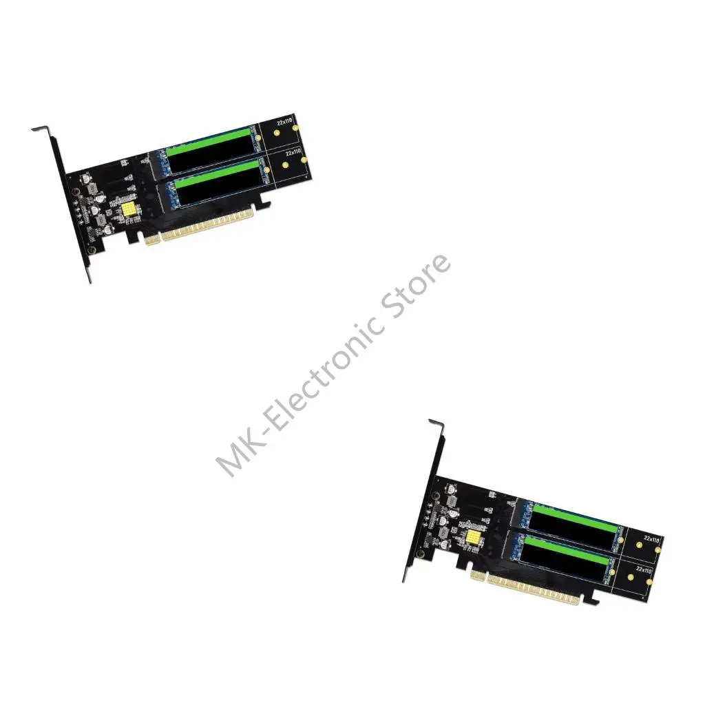 

R2LF M.2 PCIe X16 Expansion Card Supports NVMe M.2 22110 PCIe NVMe Expansion Card for Storage Capacity Accessories
