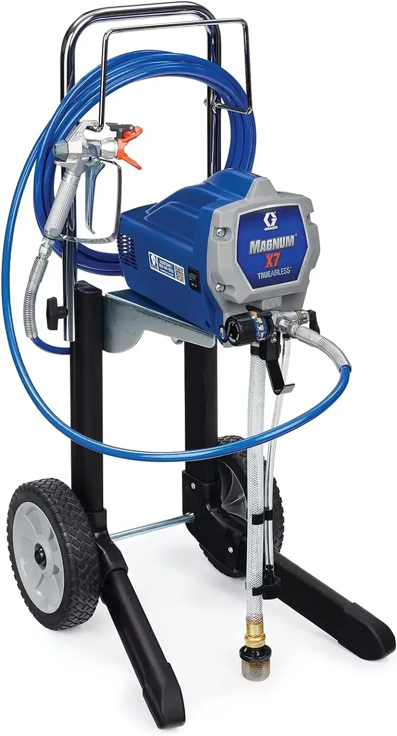 Magnum 262805 X7 Cart Airless Paint SprayerGray Quick and Easy Cleaning Up To 100 Feet of Paint Hose