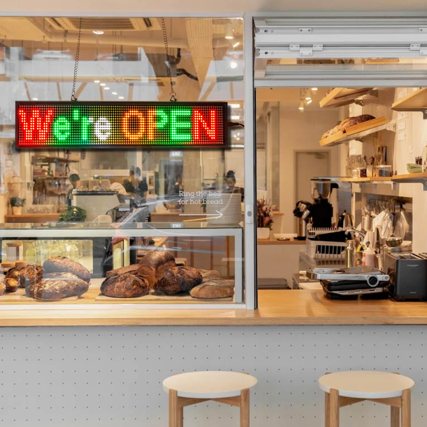 P5 50CM RGB 12V Car Led Sign Display 16*96 Pixel Advertising Panel Indoor  Window Scrolling Message Board Billboard Text Display