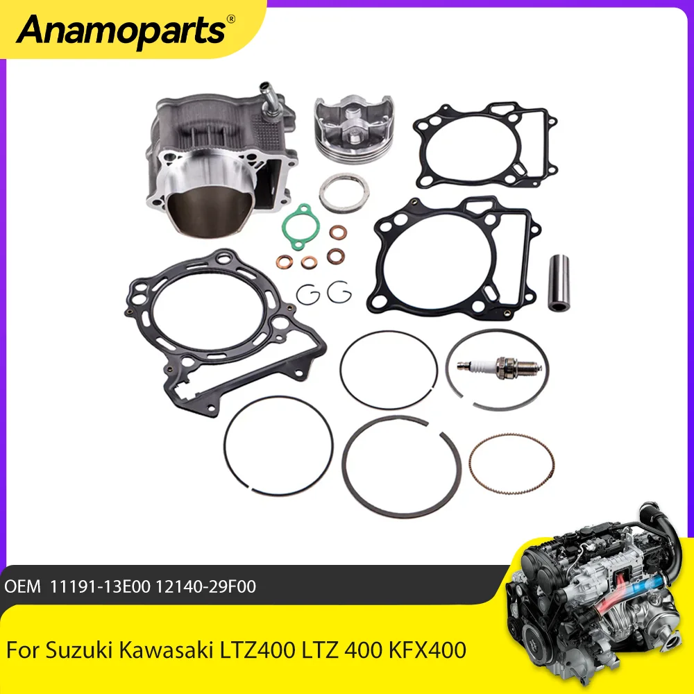 

Cylinder 94mm Piston Gaskets Top End Rebuild Kit For Suzuki Kawasaki LTZ400 LTZ 400 KFX400 2003-2014 11191-13E00 12140-29F00