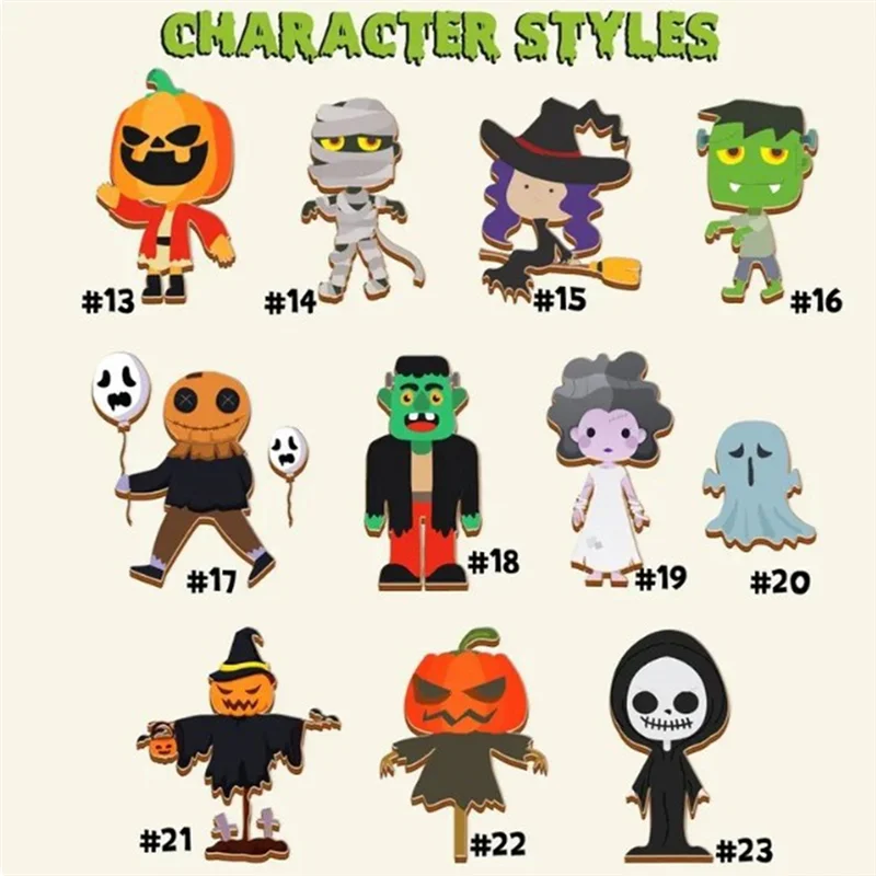 ABZL – décorations de porte d'entrée avec 21 icônes interchangeables, panneau de bienvenue pour Halloween, porche d'automne, affichage mural de cour