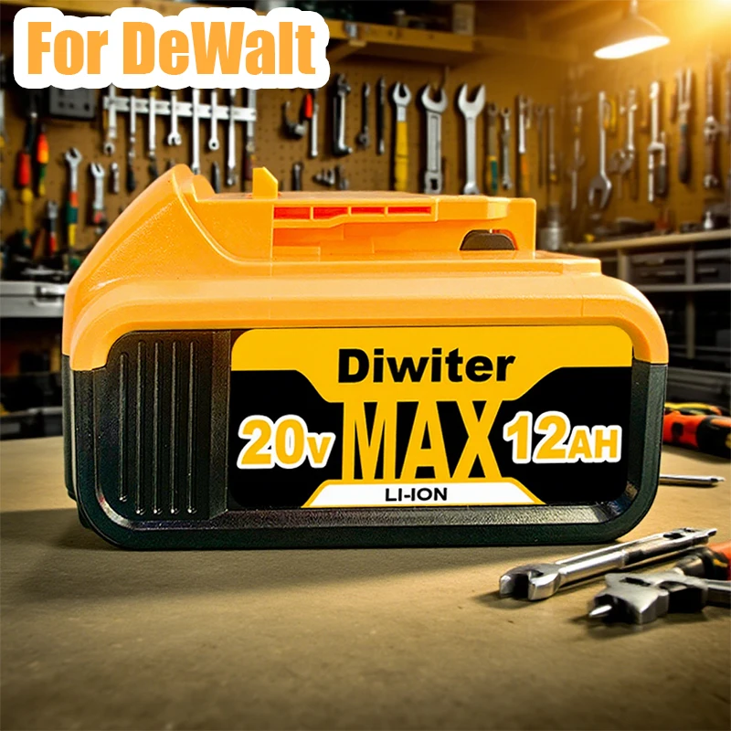 

DCB205 20 В 12,0 Ач литий-ионный аккумулятор для Dewalt 18 В DCB609 DCF850 DCD805 для инструментов Flexvolt