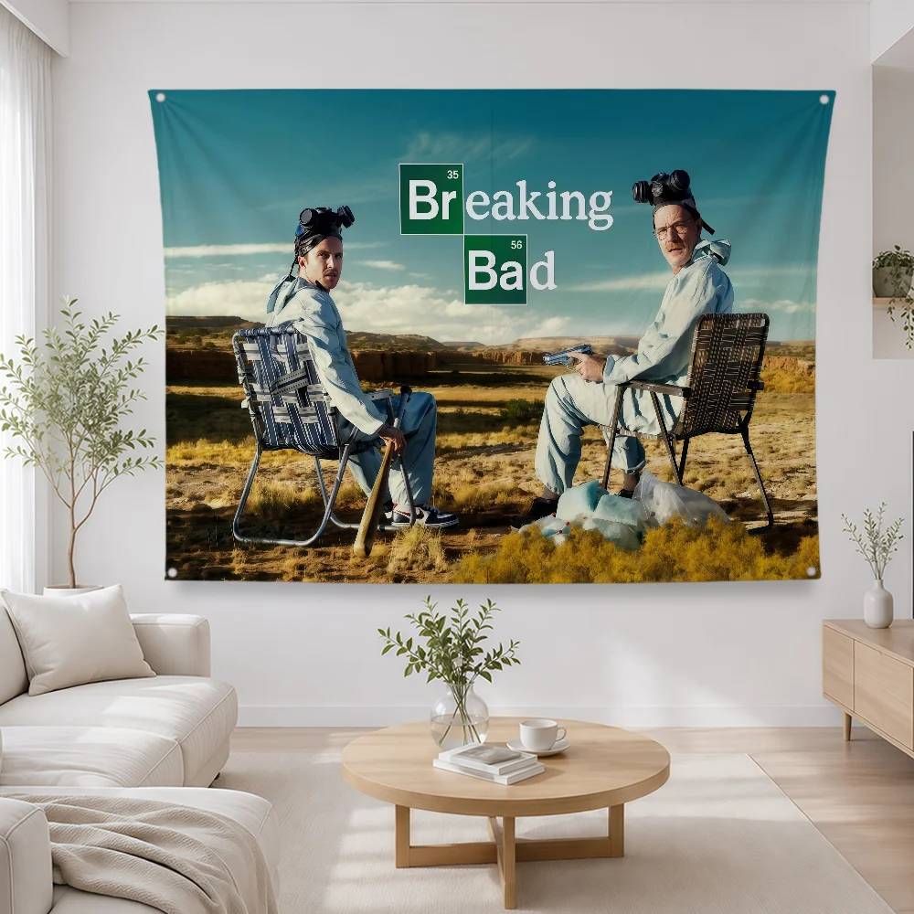 TV 브레이킹 배드 깃발 폴리에스터 배너 파티 클럽 캠 - Outdoor Camping Wallpaper 리뷰 및 가격
