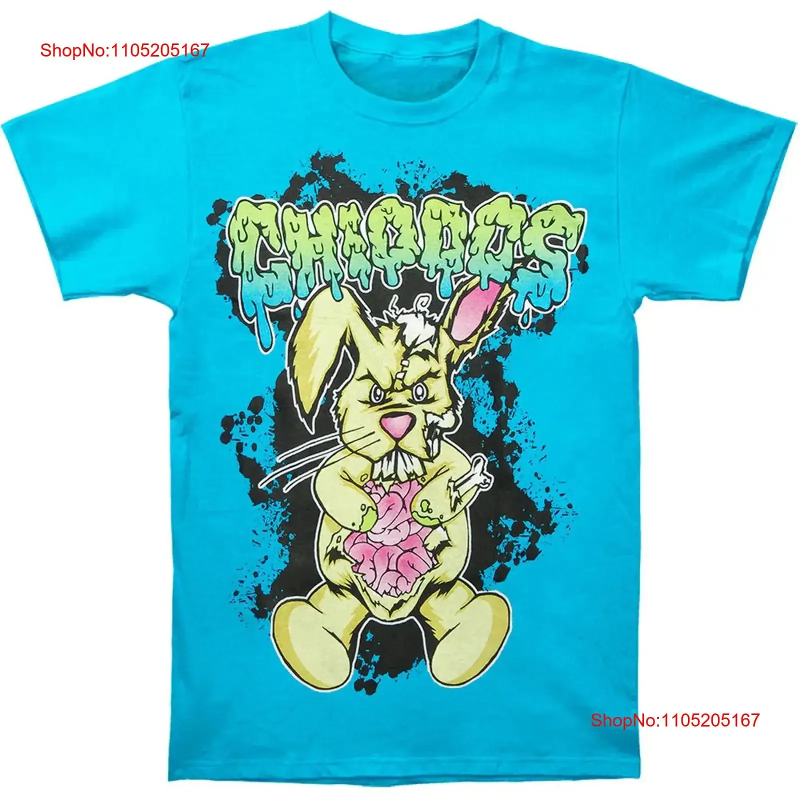 NEW Chiodos Bunny Guts For Fan Blue All Size T Shirt BT110 vintage Washed graphic Breathable designer clothes Stretched