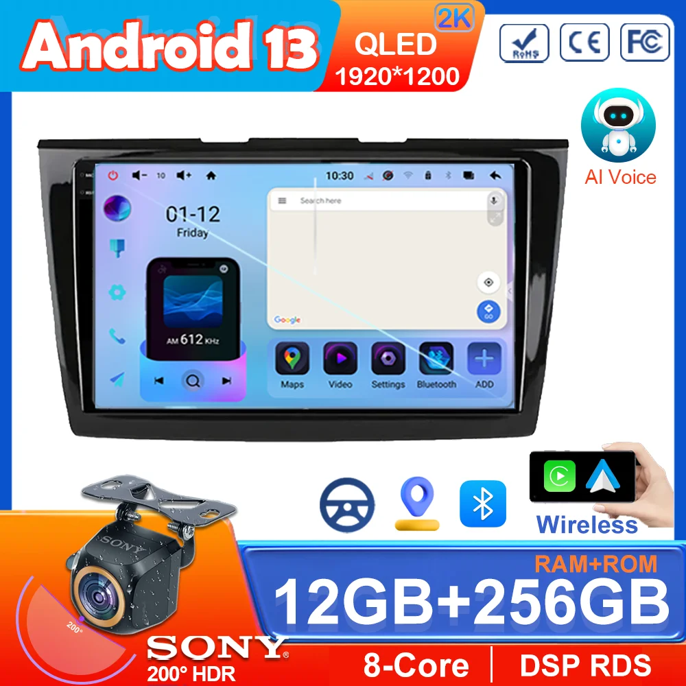 

CarPlay Auto Screen For Ford Taurus 2015-2018 Automotive Multimedia Android13 5G DVD Wifi BT High-performance CPU HDR QLED