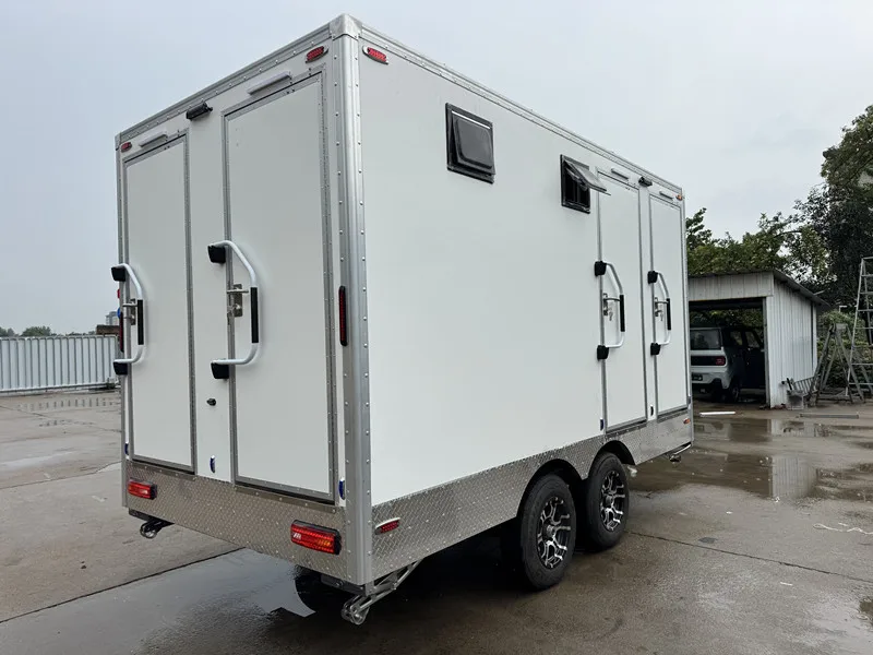 Portable Trailer Toilet with Integrated Waste Tank for RV Camping Campers & Construction Sites-Easy Installation & Cleaning