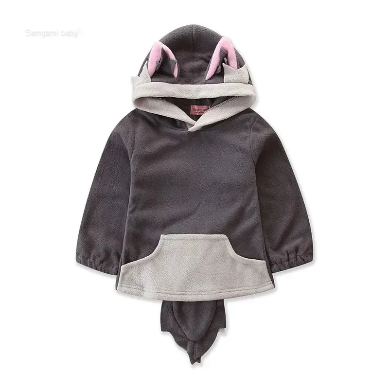 2026 Boys Girl Animal Fox And Wolf Cosplay Costume Cute Baby Cartoon Analog Autumn Windbreaker Kids Jacket Hooded view 6