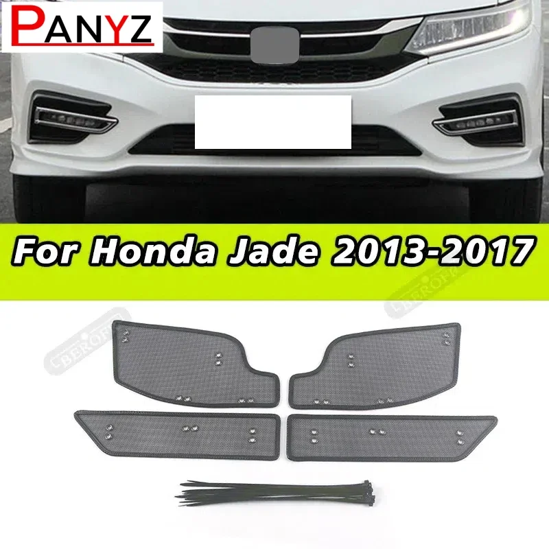 Car Middle Insect Screening Mesh Front Grille Insert Net Anti-mosquito Dust for Honda Jade 2013-2016 2017+ Accessories