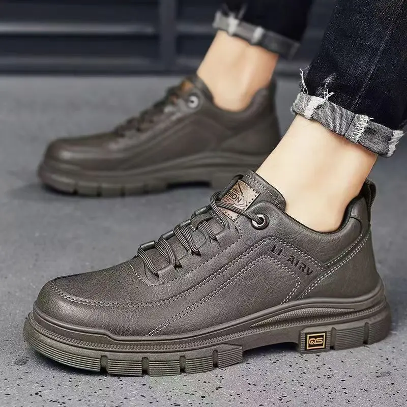

Men's shoes, autumn workwear sneakers, men's casual leather shoes, British-style retro outdoor sports shoes