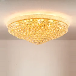 Luxury Round K9 Crystal Gold 2026 Ceiling Chandelier Lighting Hanging Lamps Lustre Suspension Luminaire Lampen For Living Room
