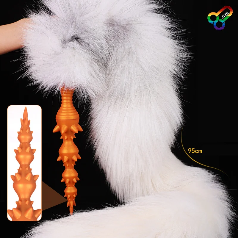 

Fox Tail Role-playing Anal Plugs Liquid Silicone Extra-long Butt Plug Anal Beads For Men Women Sexy Erotic Cosplay For Couple