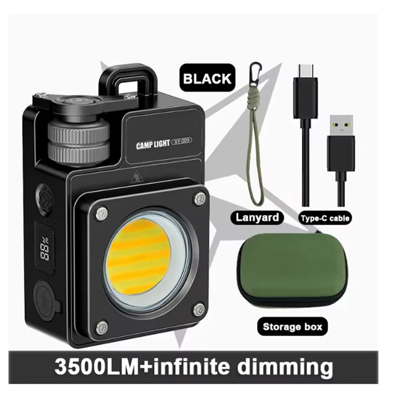 

A76X-New Keychain Light 120-3500LM Rechargeable Flashlight Multifunctional Magnetic Base Portable 3000Mah Battery Work Light