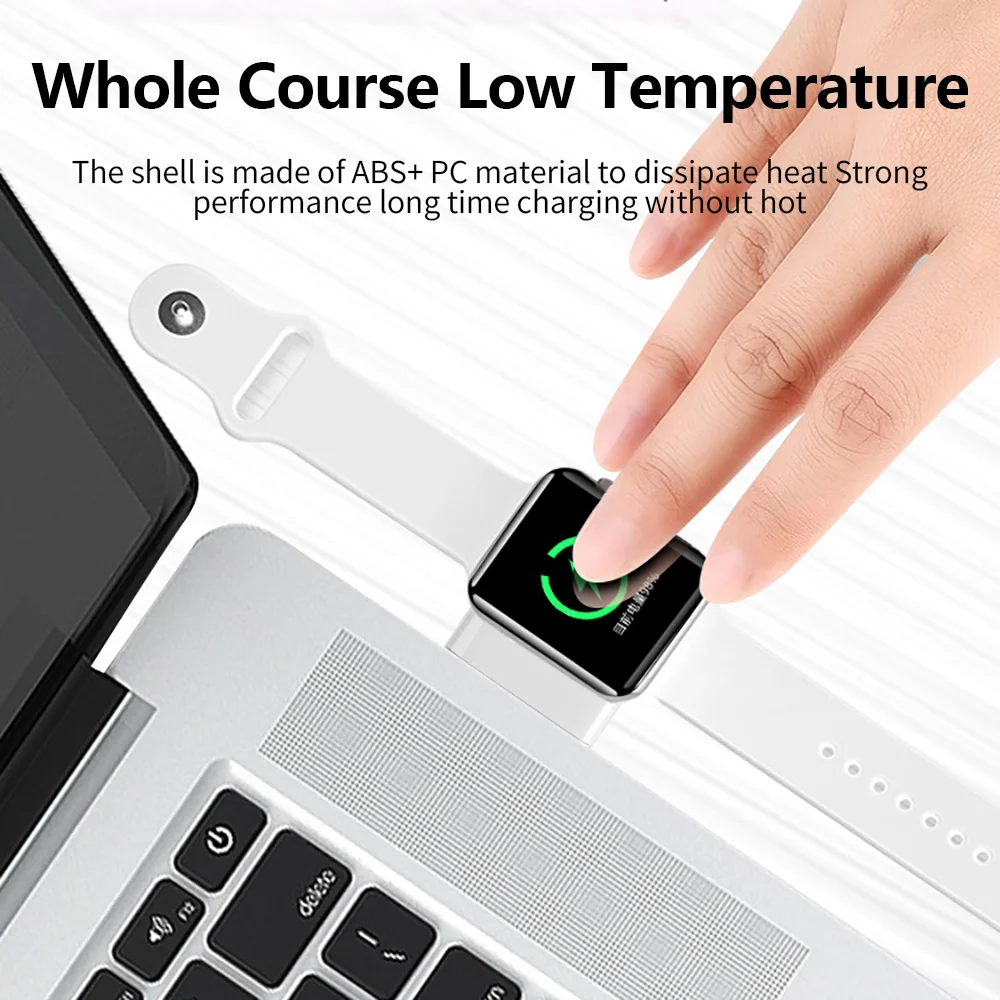 For Apple Watch Magnetic Wireless Fast Charger Portable USB A Type C Cable Convert Mini Charging Pad For iWatch Series 8 7 6 5 4