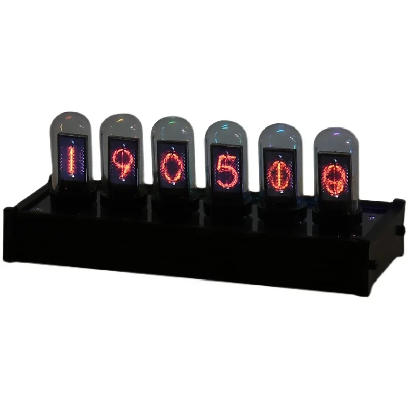 

RGB Nixie Tube Clock Digital Luxury Glow Tube Clock Electronic Desktop Led Vintage Vacuum-tube Clocks Light Birthday Gift Ideas