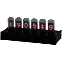 RGB Nixie Tube Clock Digital Luxury Glow Tube Clock Electronic Desktop Led Vintage Vacuum-tube Clocks Light Birthday Gift Ideas