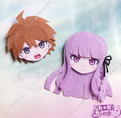 Handmade Anime Danganronpa Kirigiri Kiyouko Makoto Naegi Cosplay Non-Woven Fabrics Brooch Hair Clips Hair accessories