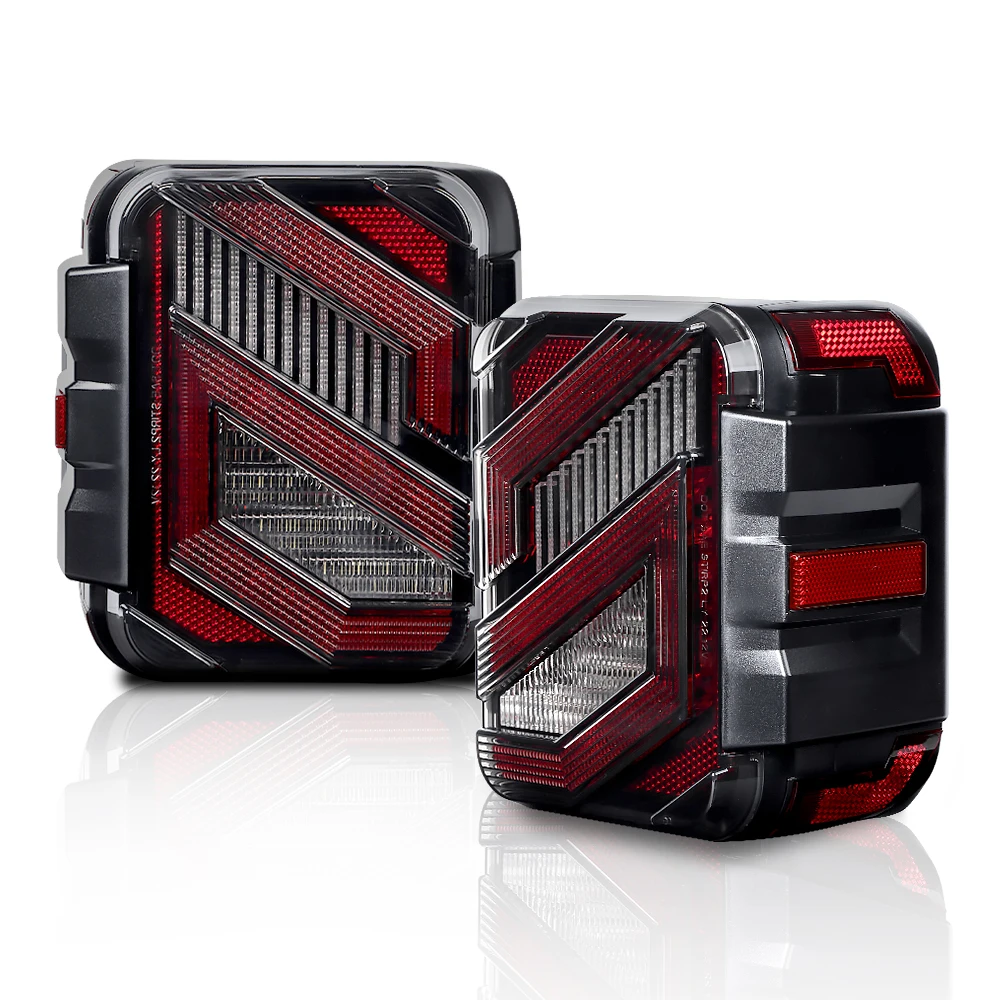 

STLF Newest LED Tail Light Brake Light S Shape 12V Rear Lights IP67 Waterproof Car Led Tail Lamp for Wrangler JL 2018+