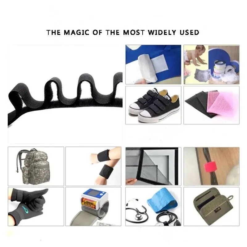 2/3/5/10/25Meter/pair 20mm Non-Adhesive Seven Colors Nylon Fabric Velcro Hook And Loop Sewing Accessories