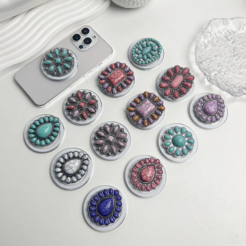 

Роскошный бирюзовый кронштейн для розетки, ленивый кронштейн, говорящая ручка для Magsafe IPhone Mac, Samsung, безопасное кольцо, расширяющийся держатель для пальцев