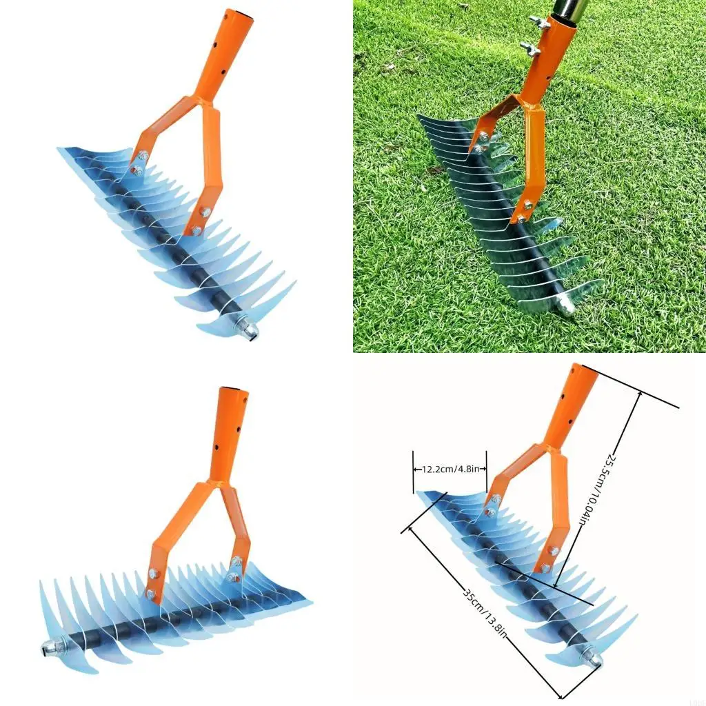 

Профессиональные грабли для сухой травы, 4 съемные секции, длина 170 см, сверхмощные зубцы из нержавеющей стали для работы на во