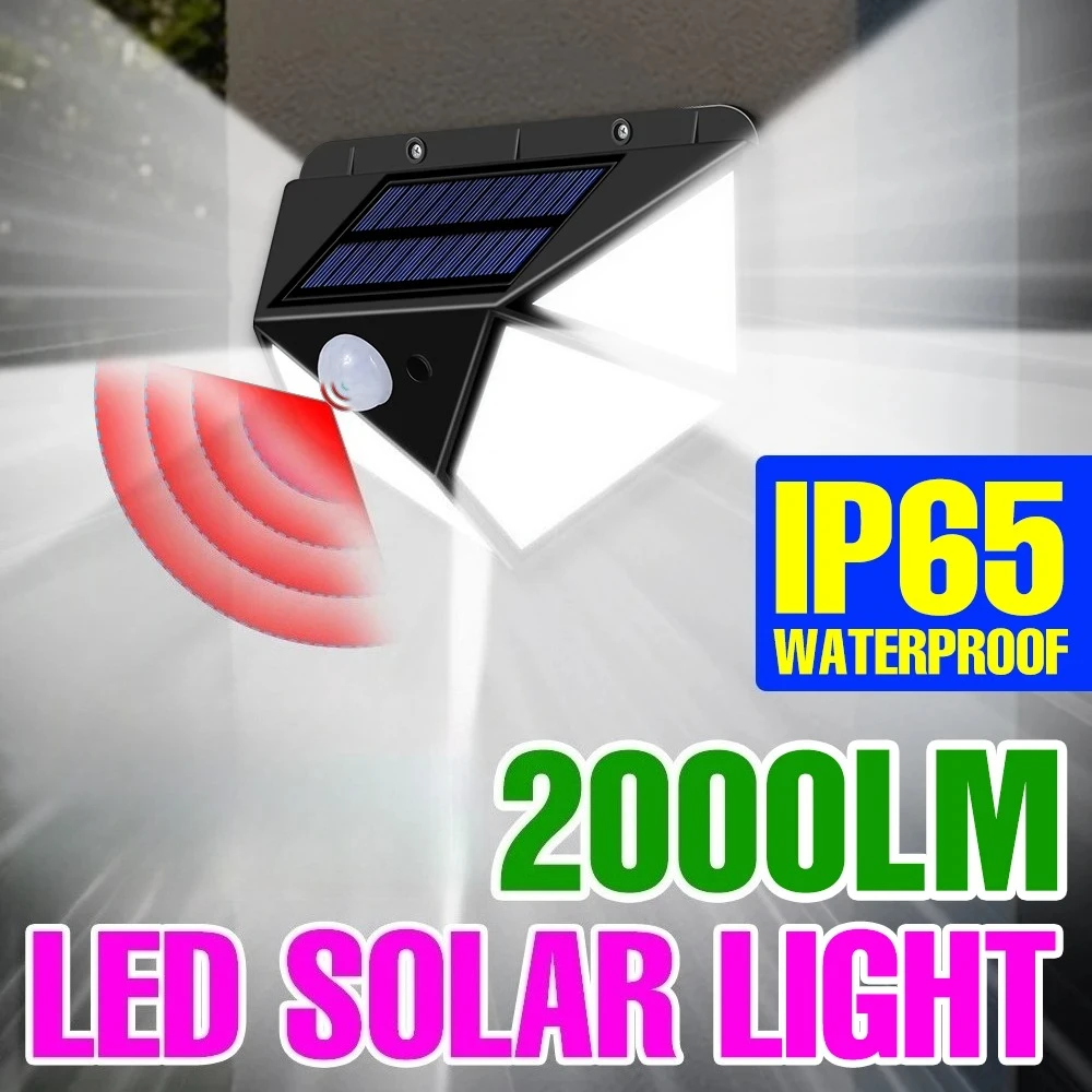 

LED Outdoor Solar Lighs Motion Sensor Street Lamp Waterproof Exterior Wall Lamps Backyard Corridor Landscape Courtyard Spotlight