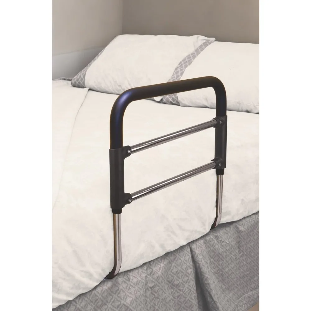 Adjustable Bed Safety Rail with Strap for Adults & Seniors, Fits Any Mattress Width for Stability and Fall Prevention