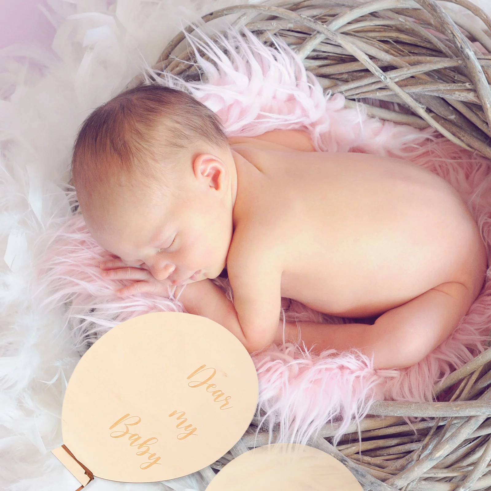 

2Pcs Baby Monthly Milestone Wood Cards Newborn Growth Souvenir Photo Props Gift Monthly Milestone Infant Growth Cards
