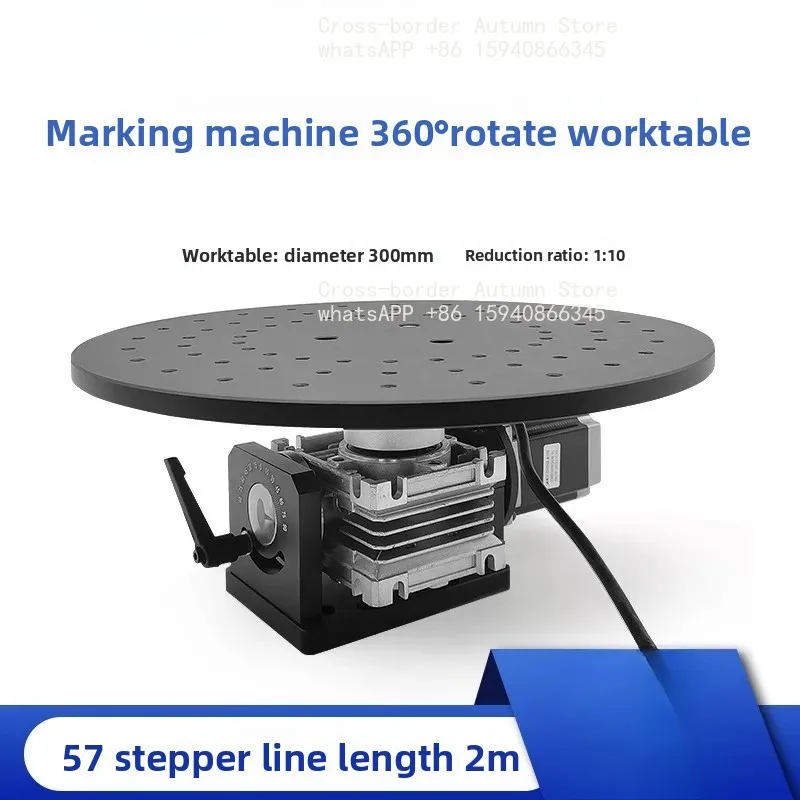 Electric 360° Rotary Turntable Precision Rotating Platform Diameter 300MM Workbench with Speed Controller and Foot Switch