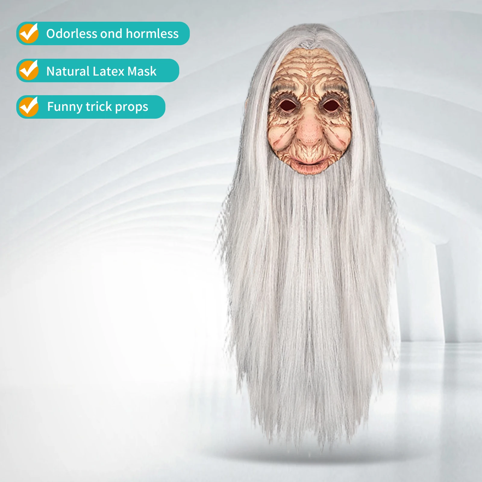 

Популярная маска старой ведьмы, забавный трюк, материал из натурального латекса, детальное мастерство, текстура фильма, ручная роспись, ролевая игра