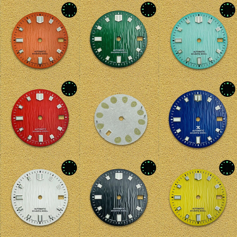 

NH35 Dial 28.5mm S Logo Dial for NH35 NH36 Movement Square pointerC3Luminous dive Watch Modification repair Accessories
