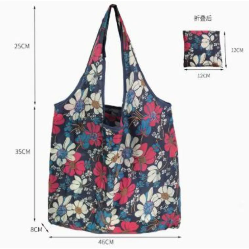 Borsa per la spesa riutilizzabile per cani e gatti dei cartoni animati Borsa per la spesa pieghevole in nylon Borsa ecologica creativa leggera e resistente