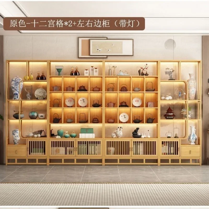Bogu Frame Multi-layer Chinese Shelf Simple Floor Duobao Pavilion Living Room Partition Showcase New Solid Board
