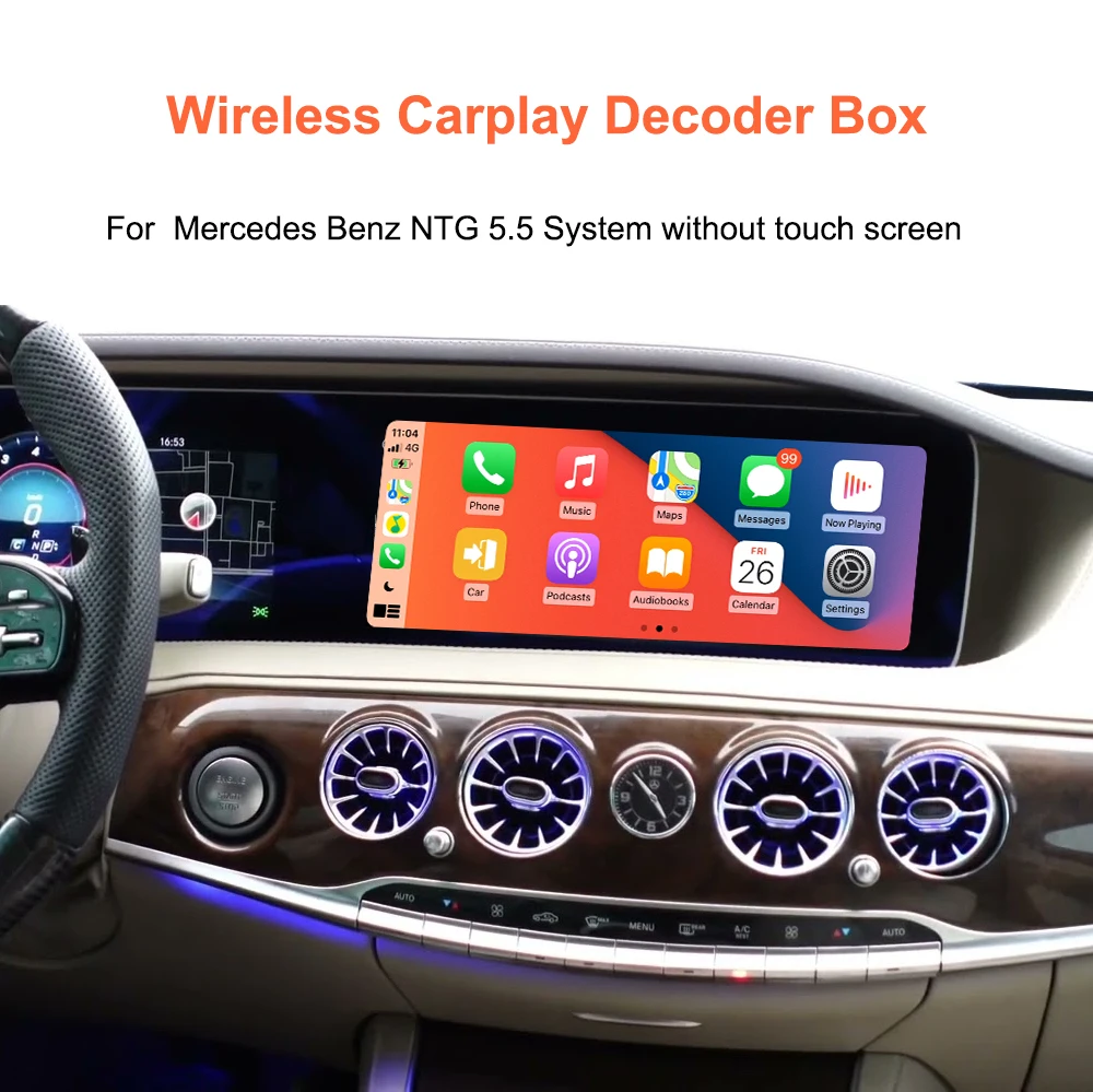 Bonroad Wireless Carplay Android Auto Interface For Mercedes Benz C E S Class W222 W206 W213 W212 NTG 5.5 System Airplay Module – Detail 1