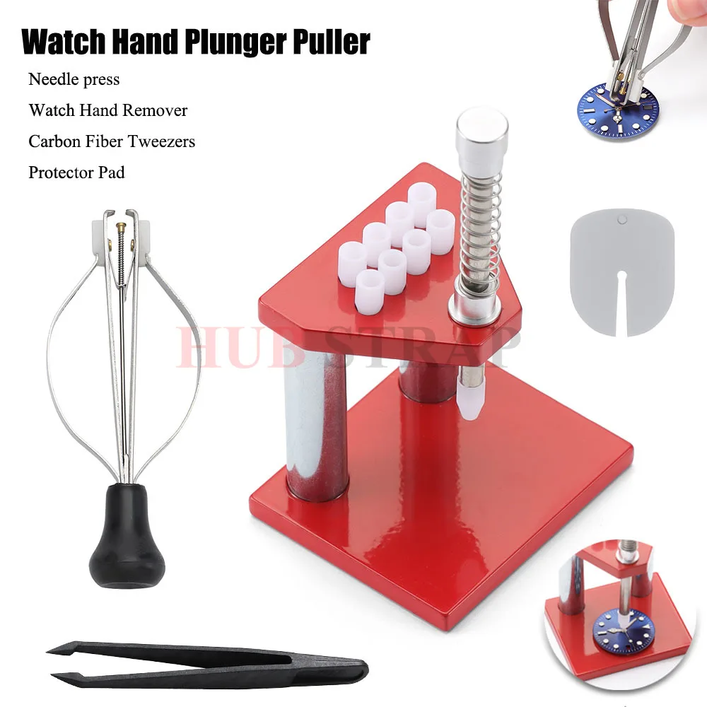 Watch Hand Needle Remover Presser Portable Wristwatch Plunger Puller Accurate Parts Watchmaker Repair Fittings Tools Red Machine