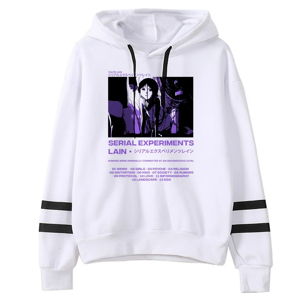 Serial Experiments Lain hoodies women fashion tops graphic 2000s gothic long sleeve Casual Aesthetic