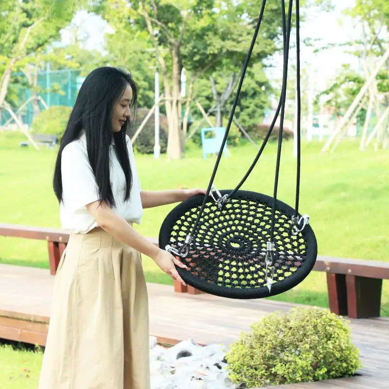 1Pc Kindergarten Woven Circular Hanging Chair Outdoor Camping Home Courtyard Garden Children Swing Playground Equipment